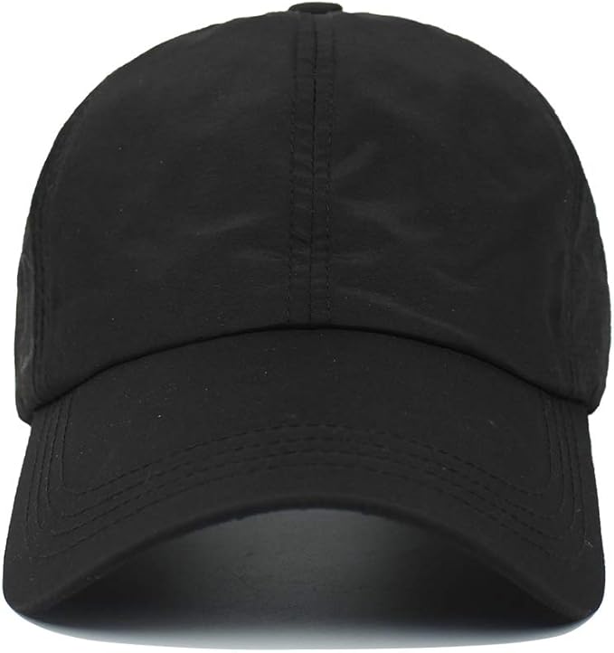 Womens Criss Cross Ponytail Baseball Cap Adjustable High Messy Bun Ponycap Quick Drying Hat