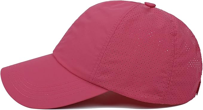 Womens Criss Cross Ponytail Baseball Cap Adjustable High Messy Bun Ponycap Quick Drying Hat