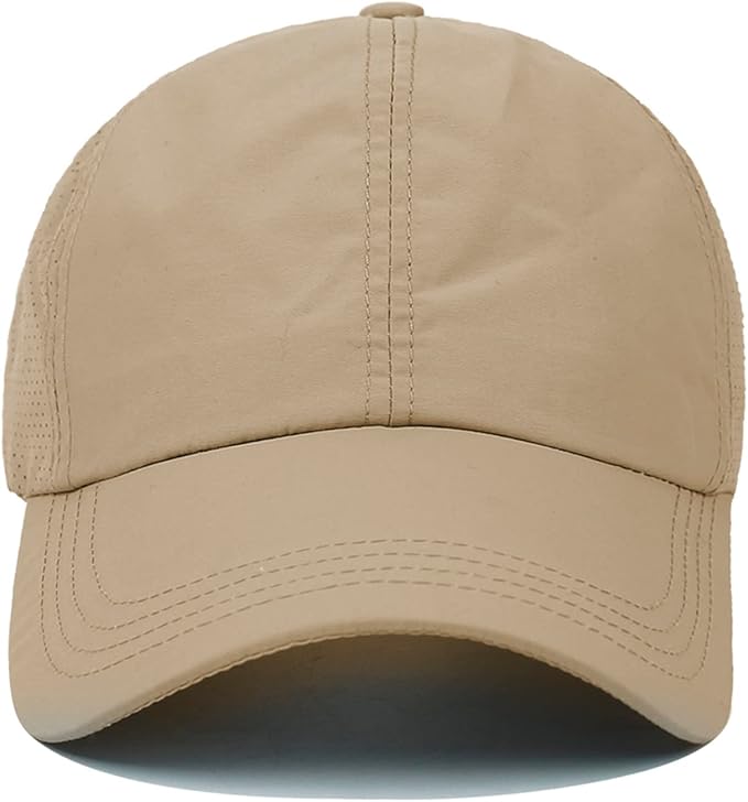 Womens Criss Cross Ponytail Baseball Cap Adjustable High Messy Bun Ponycap Quick Drying Hat