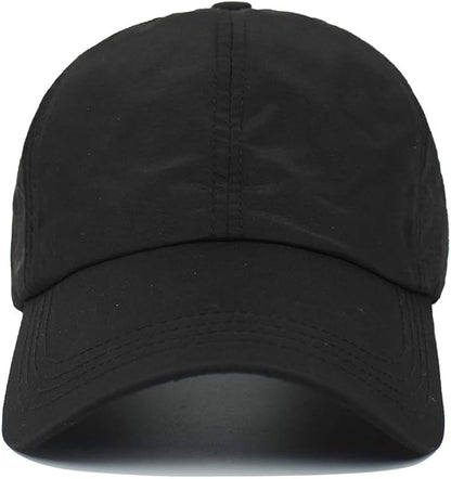 Womens Criss Cross Ponytail Baseball Cap Adjustable High Messy Bun Ponycap Quick Drying Hat