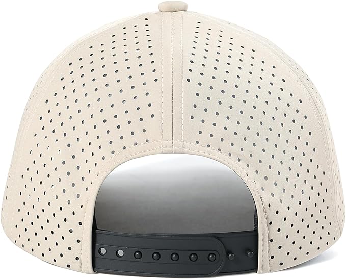 Men Quick Dry Baseball Cap Laser Cut Mesh Ball Curved Brim Snapback Hat
