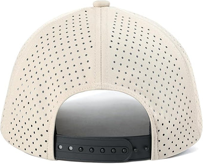 Men Quick Dry Baseball Cap Laser Cut Mesh Ball Curved Brim Snapback Hat