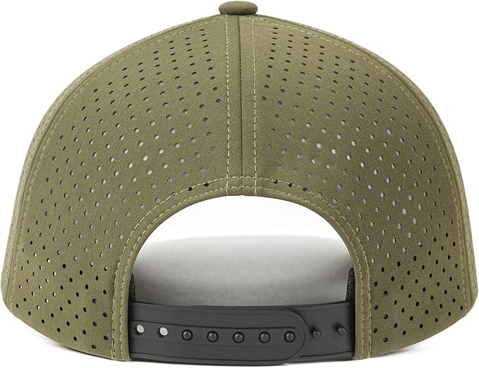 Men Quick Dry Baseball Cap Laser Cut Mesh Ball Curved Brim Snapback Hat