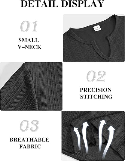Men's V Neck T Shirts Short Sleeve Summer Casual Stylish Fitted Stretch Tees for Men