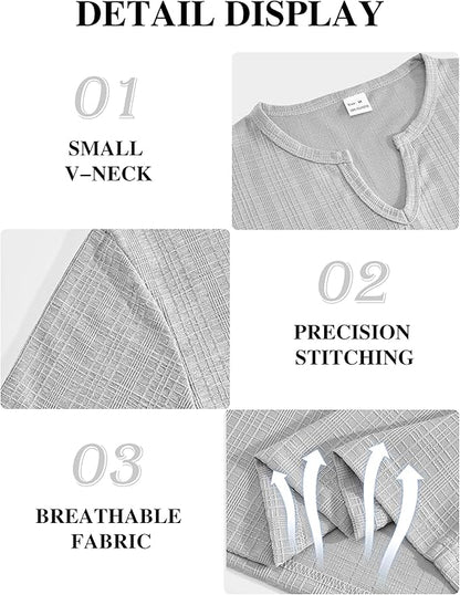 Men's V Neck T Shirts Short Sleeve Summer Casual Stylish Fitted Stretch Tees for Men