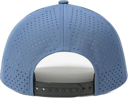 Men Quick Dry Baseball Cap Laser Cut Mesh Ball Curved Brim Snapback Hat