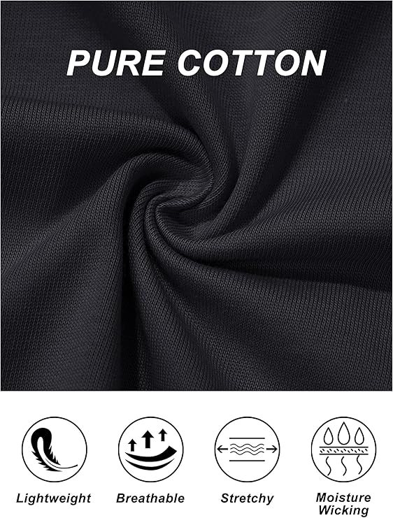 Women's Cotton T-Shirts Short-Sleeve Shirts Crew-Neck Tops Classic-Fit Breathable Casual Summer Tees